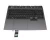 SN21B43978 original Lenovo keyboard incl. topcase DE (german) black/grey with backlight