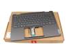 SN21K12207 original Lenovo keyboard incl. topcase DE (german) grey/grey with backlight