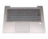 SNQ0M61951 original Lenovo keyboard incl. topcase DE (german) grey/bronze with backlight (without fingerprint)