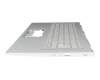 SV03P_A80SWL original Acer keyboard incl. topcase DE (german) silver/silver with backlight