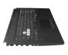 T041A1 Keyboard incl. topcase US (english) black/transparent/grey with backlight