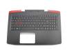 T5591G Keyboard incl. topcase DE (german) black/black with backlight