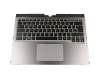 TM-02845-002 original Fujitsu keyboard incl. topcase DE (german) black/silver with backlight