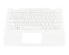 V150402BS3 GR original Sunrex keyboard incl. topcase DE (german) white/white