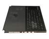 V161162BK1 GR original Sunrex keyboard incl. topcase DE (german) black/black with backlight