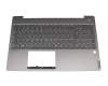 V171020BK1-GR original Sunrex keyboard incl. topcase DE (german) grey/grey with backlight