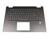 V172320BK1-SW original Sunrex keyboard incl. topcase CH (swiss) grey/grey with backlight