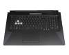 V191346AE1 original Sunrex keyboard incl. topcase DE (german) black/transparent/black with backlight