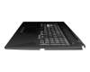 V191346AE1 original Sunrex keyboard incl. topcase DE (german) black/transparent/black with backlight