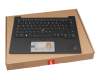 V201220AK2 original Sunrex keyboard incl. topcase DE (german) black/black with backlight and mouse-stick