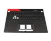 V202826BE1 original Sunrex keyboard incl. topcase DE (german) black/black/red with backlight RGB 4-ZONE