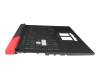 V202826BE1 original Sunrex keyboard incl. topcase DE (german) black/black/red with backlight RGB 4-ZONE