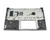 V218662AE1 GR original Sunrex keyboard incl. topcase DE (german) black/black with backlight