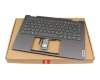 V222320AK3-GR original Sunrex keyboard incl. topcase DE (german) grey/grey with backlight