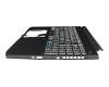 WK2045 original Acer keyboard incl. topcase DE (german) black/black with backlight