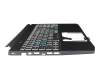 WK2045 original Acer keyboard incl. topcase DE (german) black/black with backlight