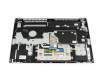 WKH07K original Lenovo keyboard incl. topcase DE (german) black/silver with backlight