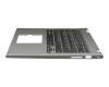 YK5M5 original Dell keyboard incl. topcase DE (german) black/silver with backlight